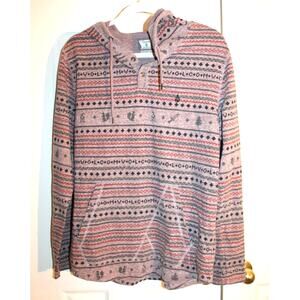Volcom Men's Purple Heather Gamer Print Hooded Henley sz M M2